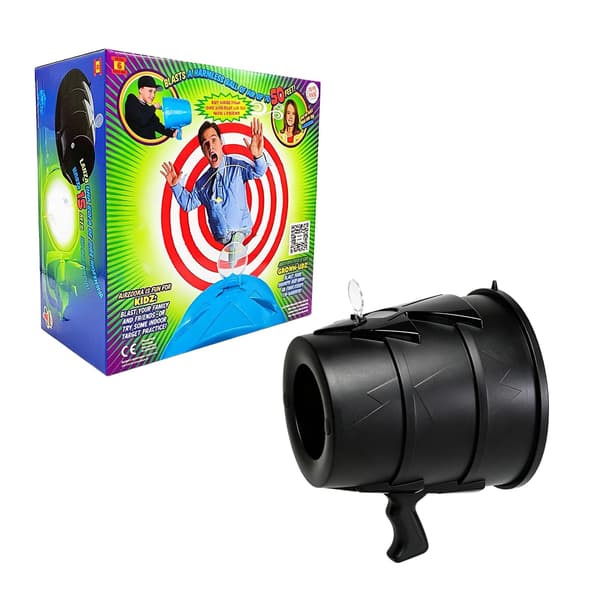 Bullseye-ilmatykkilelu aikuisille, musta Black