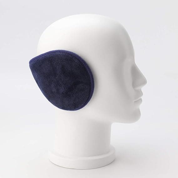 Ørevarmere for menn og kvinner, klassisk fleece, unisex, varme vinterøremuffer, marineblå