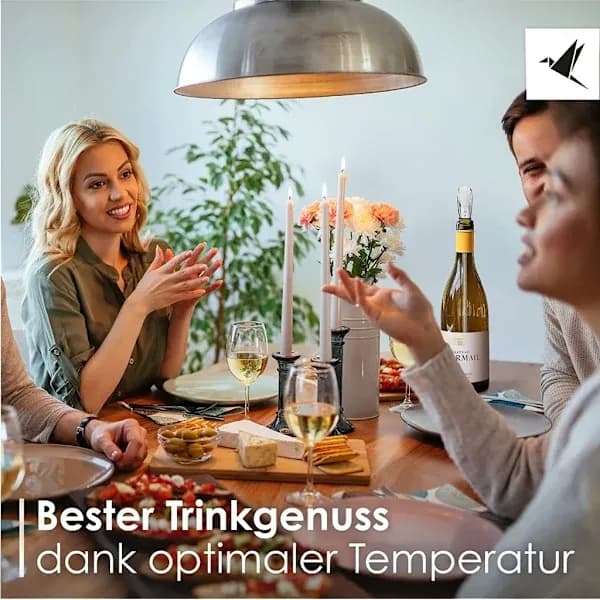 1-pakke rustfri vinkjøler med vinkjølestav og luftingsfunksjon 1pcs