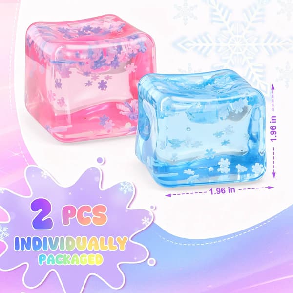 JONEG Fidget Squishy-leker for barn, voksne, gutter og jenter, gaver og festartikler blå og rosa Blue&pink
