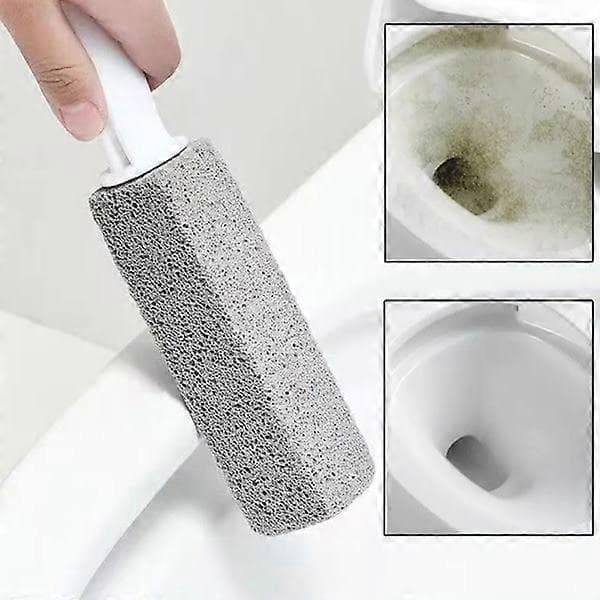Pimpsten Toiletbørste Husholdning Toiletskål Rengøring Kalkaflejringer - Grå 3.8*3.8*23.5CM