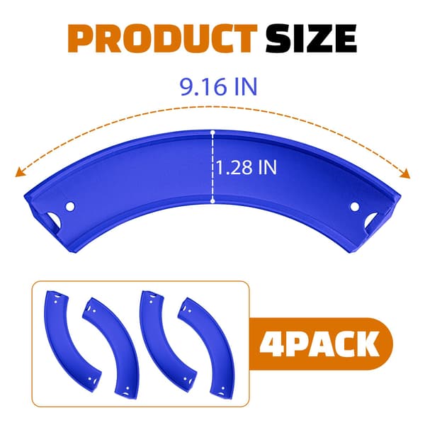 90 Degree Banked Curve Combo Pack (4 pcs) for Hot Wheels Track Extensions, Combines to 180 Degrees (Orange) Orange Orange