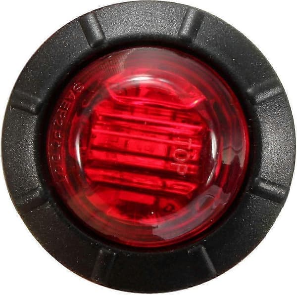 10-pak 3/4\" LED bageste sidemarkeringslys til lastbiler, autocampere, bremselys 12V (rød)