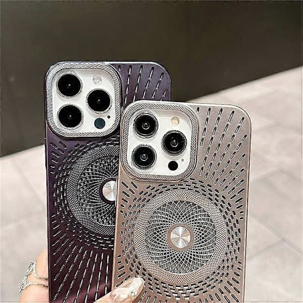 Deksler for iPhone 16 Pro Max Kompatibel med MagSafe Varmeavledning Elektroplettering PC Telefonbeskyttelse