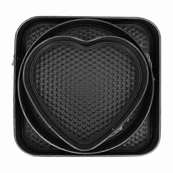 Baking pans in different shapes - 3 springforms Black
