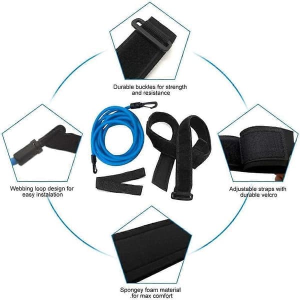 Svømme-modstandsbånd til svømmetræning, holdbare, elastiske til swimmingpools, have