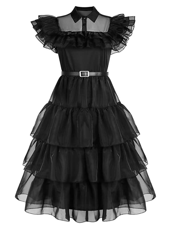 Wednesday Addams-kostyme for jenter til bryllupsfest
