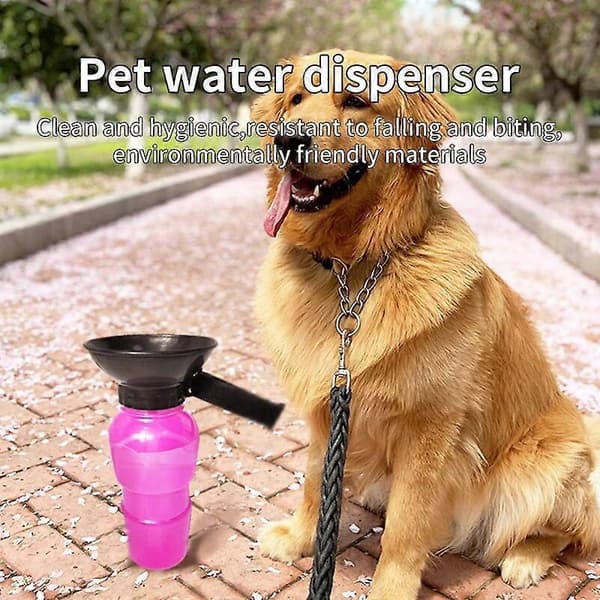 Hundevandflaske til gåture Bærbar vandflaske til hunde Drikkeskål til hunde Kat Kæledyr Vandfoderartikler