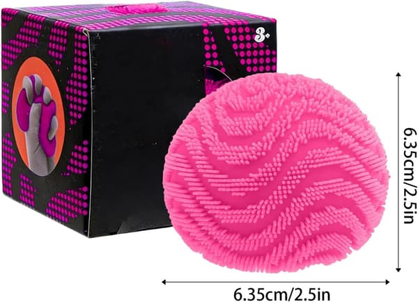 Fuzz Ball Squishy Stressbold, Stresskugle til skrivebordet, Plys Klemmebold til skrivebordet (Blå)