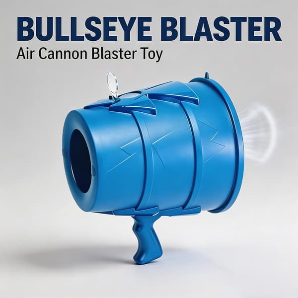 Air Vortex Cannon Toy for Adults Handheld Bullseye Blaster Single Shot, Blue One Size One Size Blue