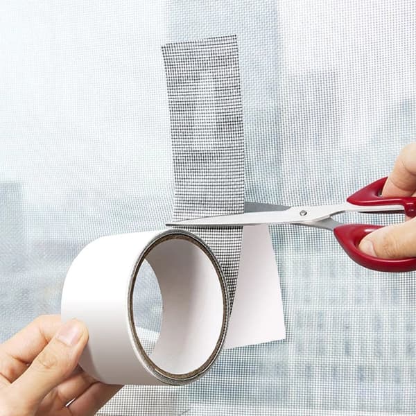 2-pak vinduesreparationssæt 2\"×80\" grå tape glasfiber net