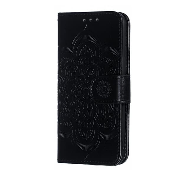 Kompatibel med iPhone 7/8/SE (2020/2022) - Mandala Pung Etui - Sort Sort Sort