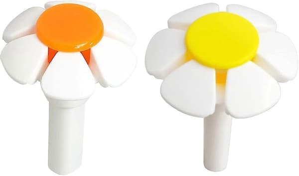 2 stk. erstatningsdyse til kæledyrsfontæne, gult blomsterhoved til automatisk vandfontæne til katte