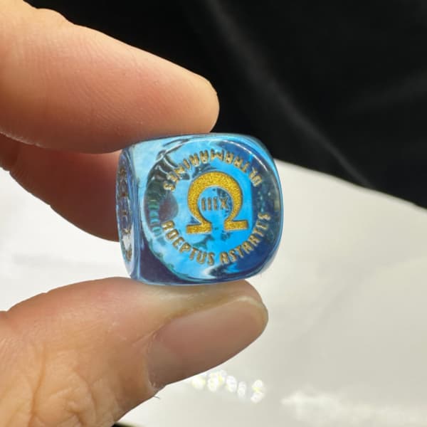 Limitless Warrior Blue Dice Set 20 Pieces, 16mm Resin with Storage Case Ultra Warrior Ultra Warrior