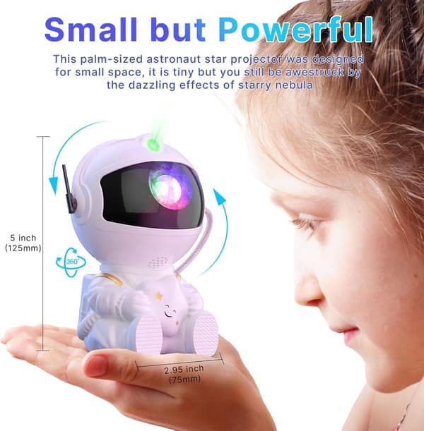 Astronaut Galaxy Projector Starry Sky Night Light Projector with Remote Control, USB Powered 360° Adjustable Spaceman Lamp Special Gifts