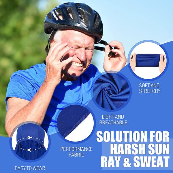 3-pack Helmet Liner with Neck Protection, Cooling Skull Cap Sweat Absorbing Cap (FMY)