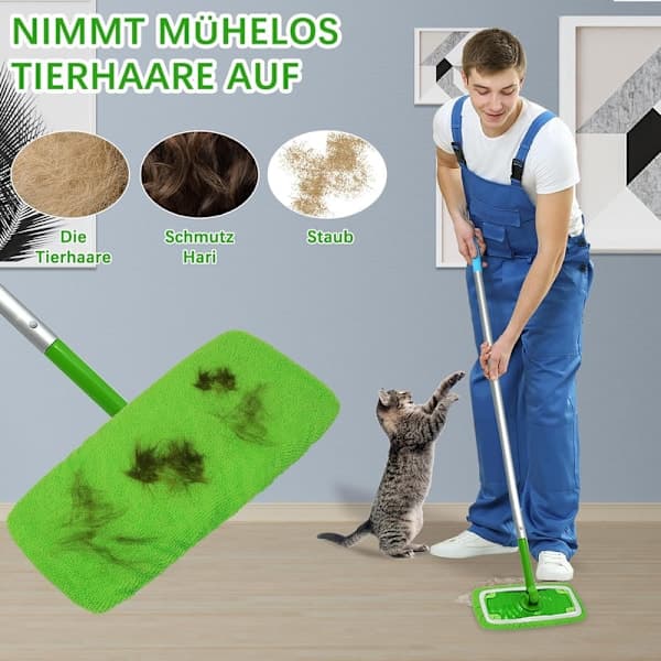 Erstatningsputer Swiffer mopp gjenbrukbare Swiffer støvmopp erstatningsputer, Swiffer gulvmoppklut, gjenbrukbart trekk 4 4 4