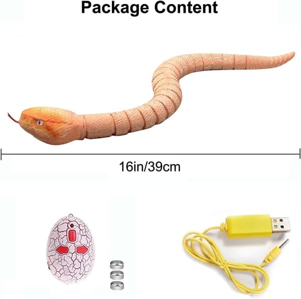 16-tums realistisk fjärrstyrd ormleksak (orange) orange