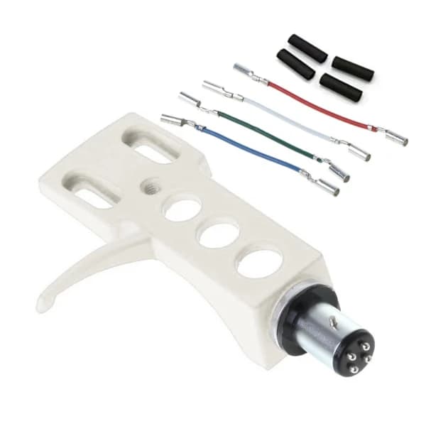 Turntable Head Shell 4-Pin Contacts for Various Turntable Techniques Phono Turntable Head Shell Phono Accessories White