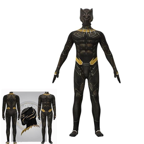 Black Panther Bodysuit Cosplay-drakt for barn 100 cm 100cm
