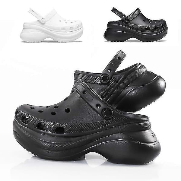 Klassiske Bae Clog damesko tyk EVA-platform tyk sål slip-on sandaler sort W7 black W7