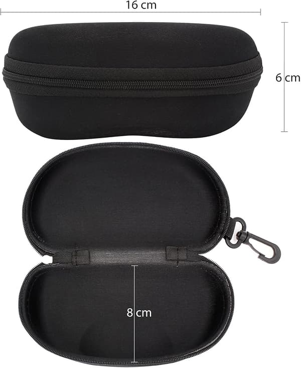 [Pakke: 2 enheder] [Sort] Hårdt solbrilleetui Box View Protection R