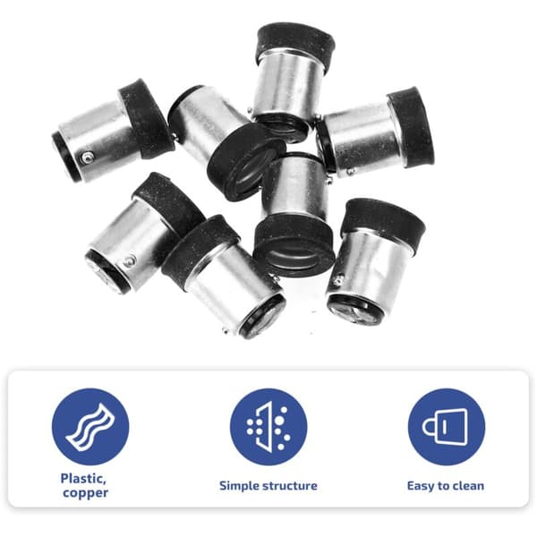 Adapter B15 til E14 Pærefodsomformer 8 stykker Pæreadapter Medium Base Lampesokkelomformer