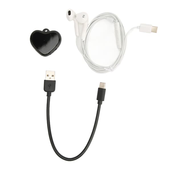 Hjerteformet anheng-opptaker 4GB MP3 intelligent HD støyreduserende stemmeaktivert mini lydopptaker