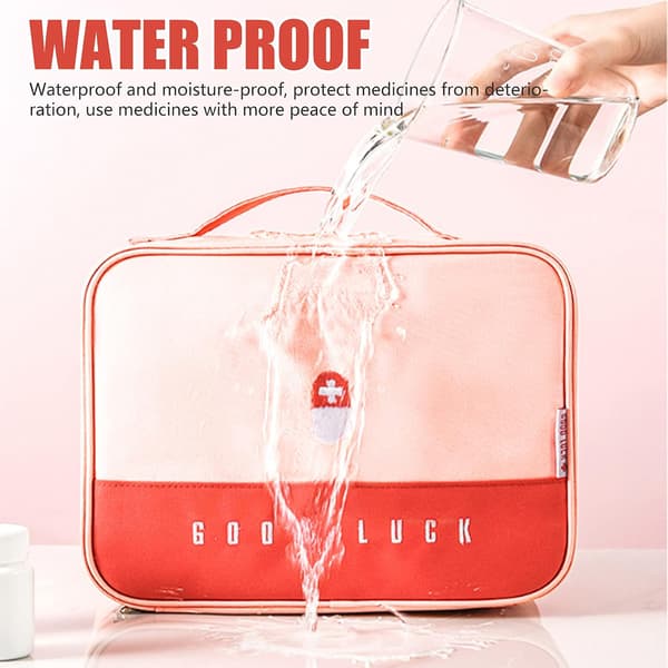 (Rose 2 pcs) Fabric Medical Box Storage Bag, Box