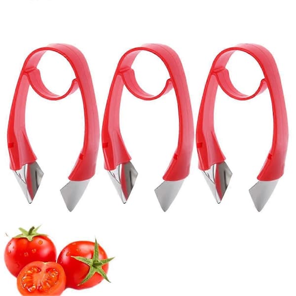 Stainless Steel Strawberry Huller - Tomato Corer & Stem Remover Kitchen Tool