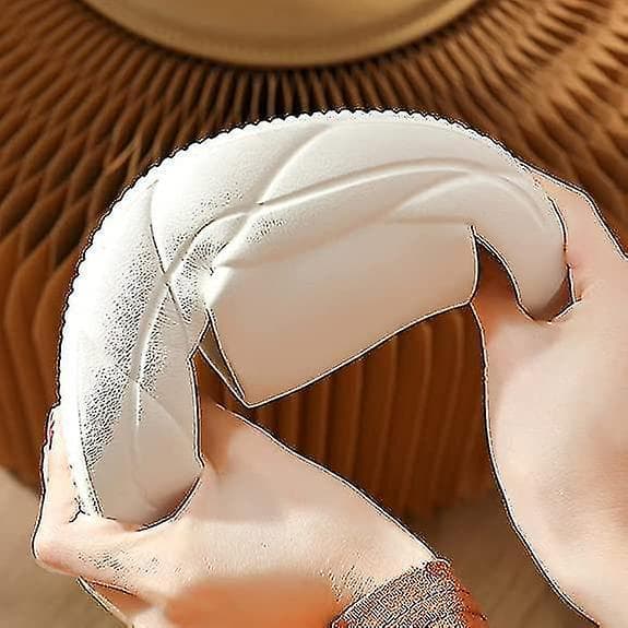 Women's and Men's Cloud Slippers Non-Slip Quick-Drying Bathroom Slippers, Open Toe Soft Thick Slippers White