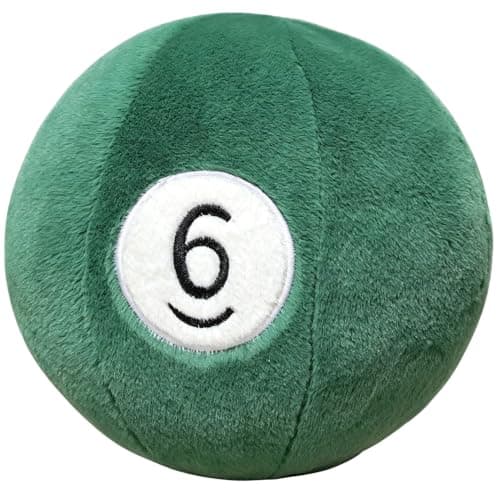 Simulated Billiard Ball Stuffed Pillow, Soft Rabbit Plush Round Cushion Green 6 Green 6
