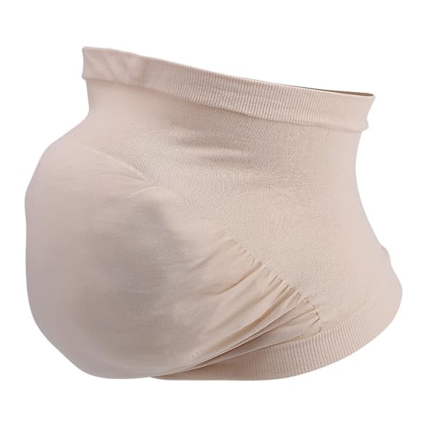 Maternity Graviditet Mage Støttebelte - Sømløst Elastisk Bånd for Svangerskapsomsorg (Beige, Størrelse M)