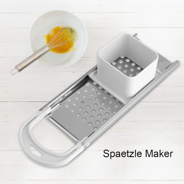 Spätzle-maskine i rustfrit stål med håndtag, værktøj til hjemmelavede nudler og pasta