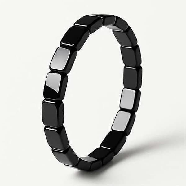 Hemys Hematite Bracelet Men, Hematite Bracelet Compatible with Men