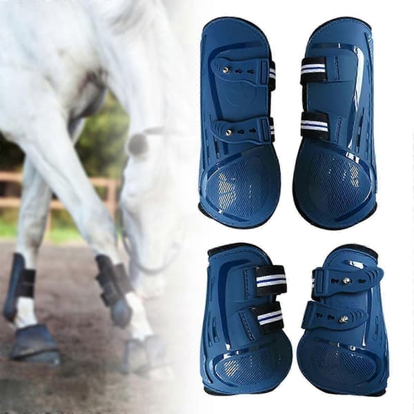 4x Hestebeskyttere Benbindere Stødabsorberende Ridebeskyttere navy XL navy XL
