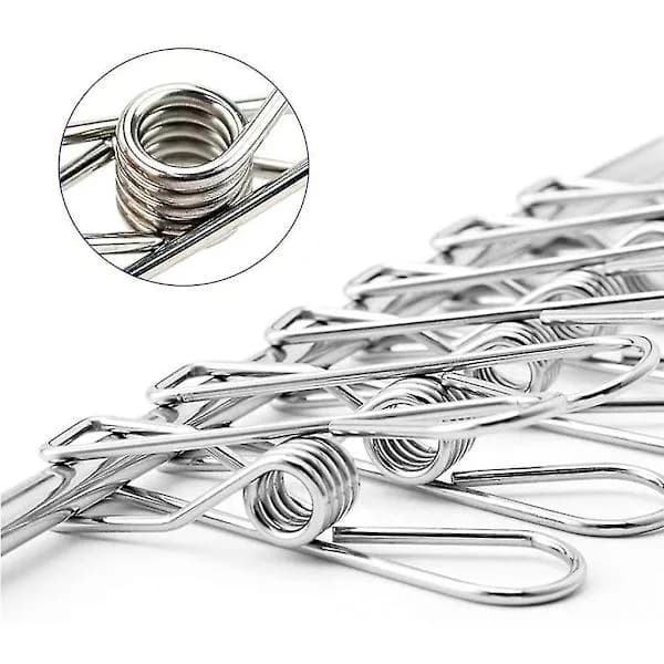 Stainless Steel Sock Dryer with 36 Clips, Windproof Rectangular Small Drying Rack with Clothespins for Socks [CO]