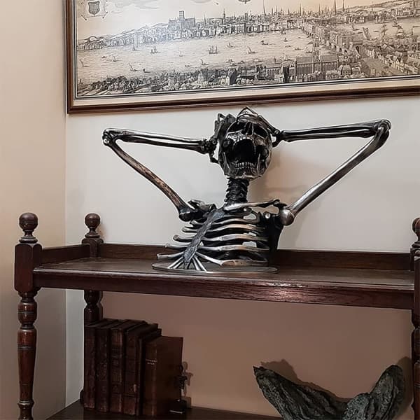Break The Rules Madness Skelett Byst Skulptur, Breaking All T