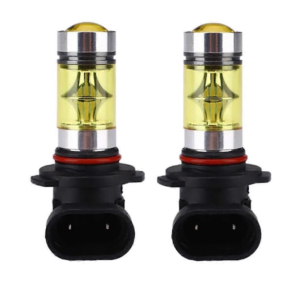 2x2 stk 9006 HB4 100W Højtydende LED Gule Tågelygter 4300K