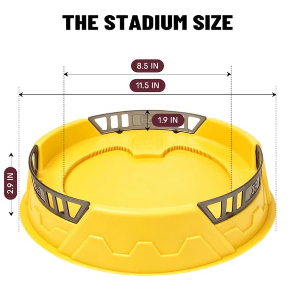 BGOVTAPO X Battling Stadium Kun, X Acceleration Rail Snurretopsarena Gul Yellow