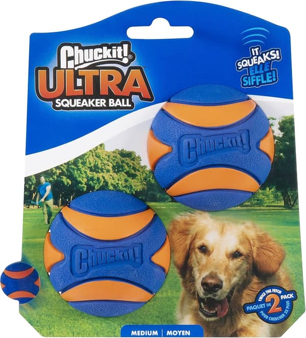 Pipball hundeleke, medium (5 cm) 2-pakning, for mellomstore raser-FX-