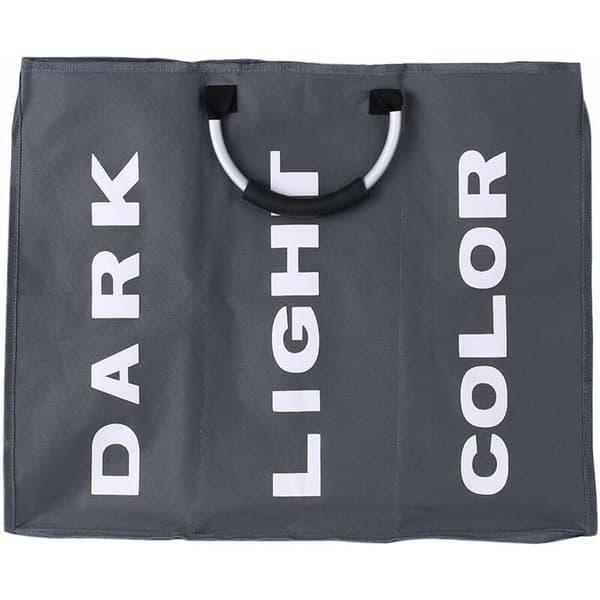 Laundry basket with compartments - Large foldable compartments - Storage bag for dirty clothes - with Aluminum handles