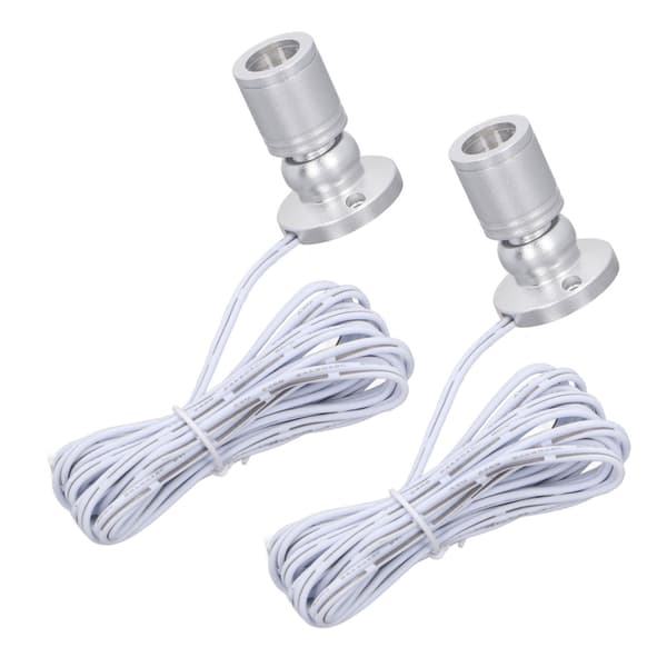 5V USB mini spotlight dæmpbar LED-spotlight til visning af smykkeskabe veranda entré (en til to) sølv varmt lys
