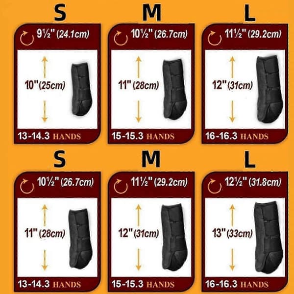 4x Hästbenskydd Set Hållbara Hästskydd för Ridträning svart S black S