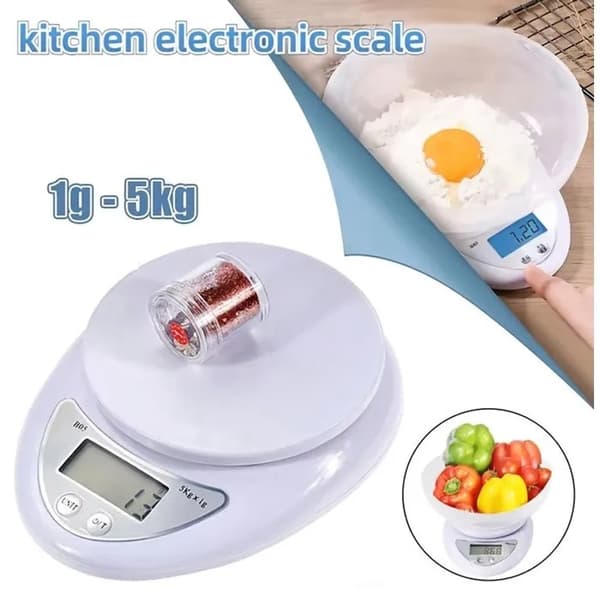 Portable Digital Kitchen Scale, 5kg/1g, Small, Home Use, Conversion