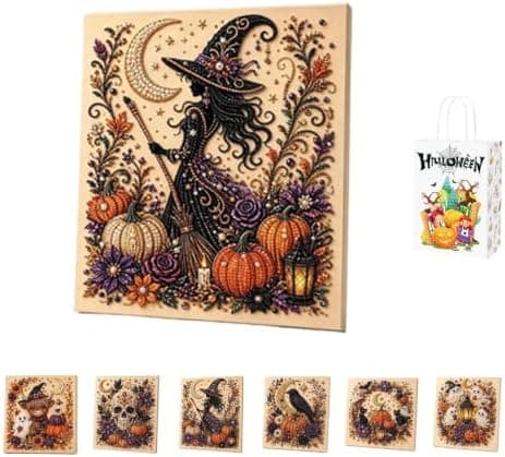 Halloween Spøgelse Perlekunst DIY-sæt, Spooky Sød 3D Halloween Perlekunst #D