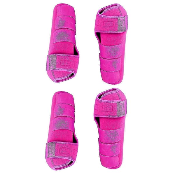 4-pack Hästbenskydd Set Hållbara Hästskydd för Ridträning Rosa M Rose pink M