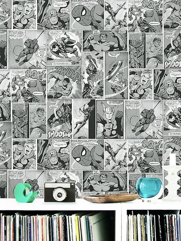Comic Wallpaper Black and White Muriva 159502 (FMY)