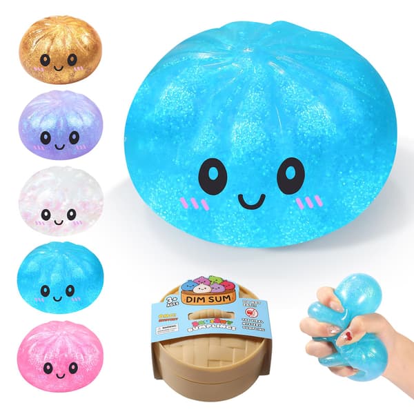 Glitter Sugar Squishy Fidget-leker, Virale klemleker for tenåringer og voksne Sugar - Blå Sugar- Blue