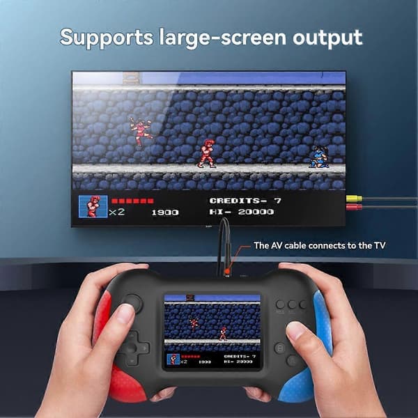 X9M Retro Handheld Game Console, 3.0-inch Screen with 666 Built-in Classic Games, Style C Yellow & White Yellow & white
